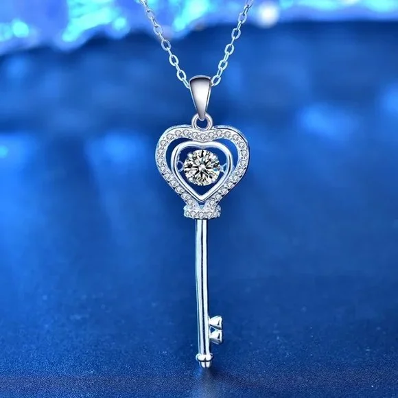 Certified 1/2ct. t.w. Diamond Dancing Key Necklace - Picture 6 of 16